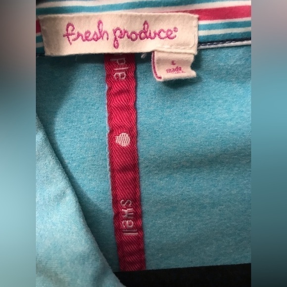 FRESH Produce Women Zip Up Mock Neck Lightweight Light Blue Sweater Jacket Large - Picture 14 of 15